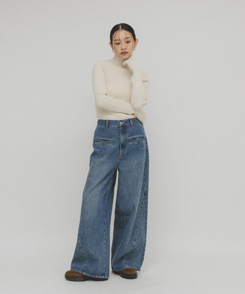 「KBF」 長袖ニット ONE ブルー系その他 レディース_画像6