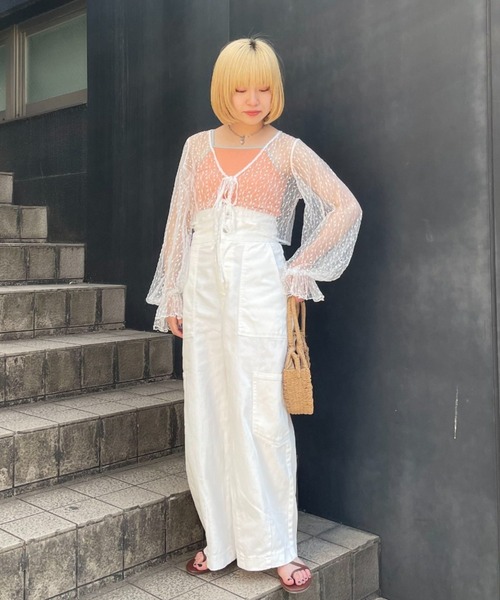 「CIAOPANIC」 カーゴパンツ MEDIUM ベージュ レディース_画像3
