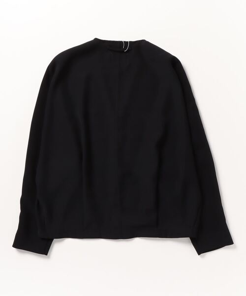 「UNITED ARROWS & SONS」 ノーカラージャケット S ブラック レディース_画像3