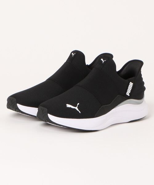 「PUMA」 スリッポン 23.0cm ブラック×ホワイト レディース_画像2