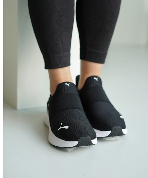 「PUMA」 スリッポン 23.0cm ブラック×ホワイト レディース_画像4