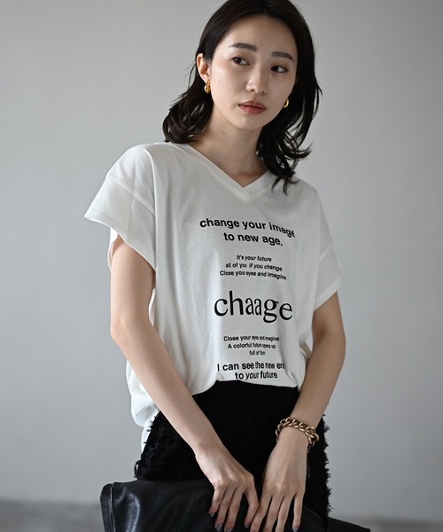 「HERENCIA」 半袖Tシャツ FREE パープル レディース_画像8