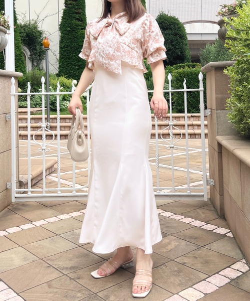 「apres jour」 長袖ワンピース フリー ネイビー レディース_画像6
