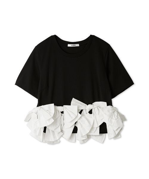 tシャツ 「ZOZO/USAGI ONLINE限定」リボンドッキングTシャツ レディースの画像