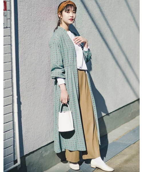 「haco!」 長袖ワンピース MEDIUM ベージュ レディース_画像2