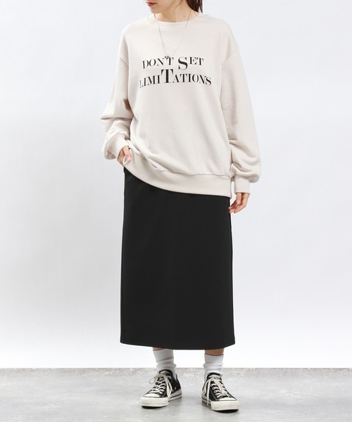 「GLOBAL WORK Smile Seed Store」 ロングスカート MEDIUM ネイビー レディース_画像3