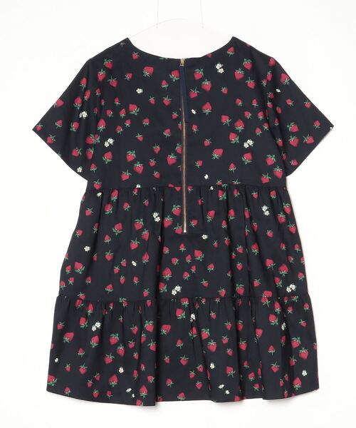 「Rose Tiara」 半袖ワンピース 42 ネイビー レディース_画像2