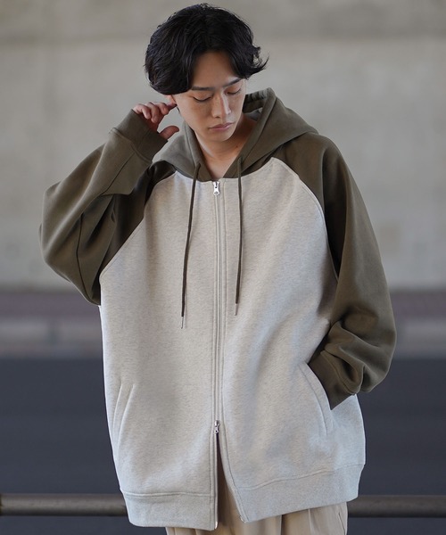 「molk」 ジップアップパーカー S カーキ メンズ_画像5