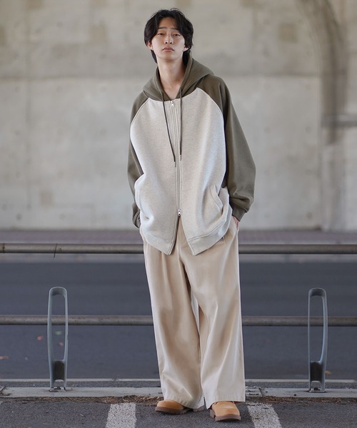 「molk」 ジップアップパーカー S カーキ メンズ_画像8