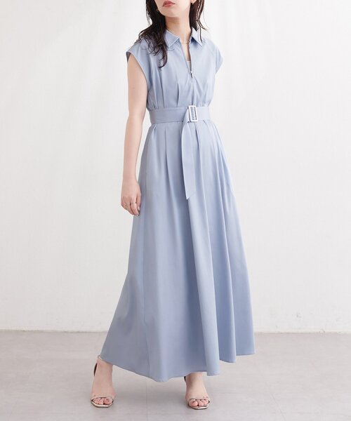 natural couture ワンピース フロントZIP衿付きワンピース : ZOZOTOWN