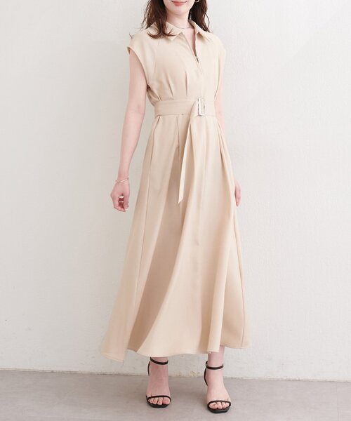 natural couture ワンピース フロントZIP衿付きワンピース : ZOZOTOWN