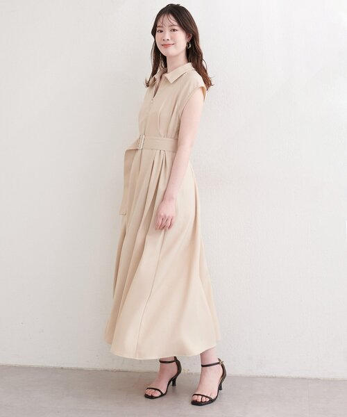 natural couture ワンピース フロントZIP衿付きワンピース : ZOZOTOWN