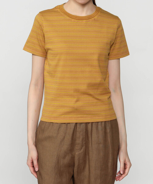BASIC ボーダー Tシャツ クルーネック Yonetomi NEW BASIC tシャツ 半袖 Yonetomi | 「別注」クルーネック