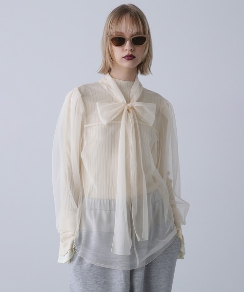 「ROSE BUD」 長袖ブラウス ONE SIZE ピンク レディース_画像6