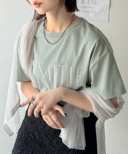 「classicalelf」 半袖Tシャツ X-LARGE ライトグレー レディース_画像2