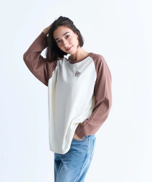 「ROXY」 長袖カットソー LARGE ホワイト レディース_画像2