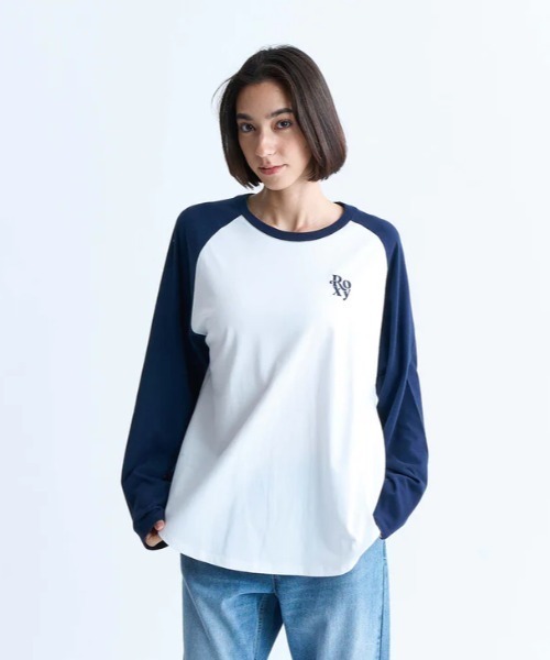 「ROXY」 長袖カットソー LARGE ホワイト レディース_画像4