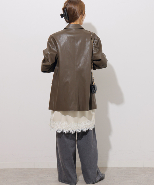 JOURNAL STANDARD レザー テーラードジャケット L JOURNAL STANDARD relume（ジャーナルスタンダード レリューム