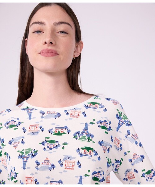PETIT BATEAU（プチバトー） パジャマ ルームウェア プリント長袖