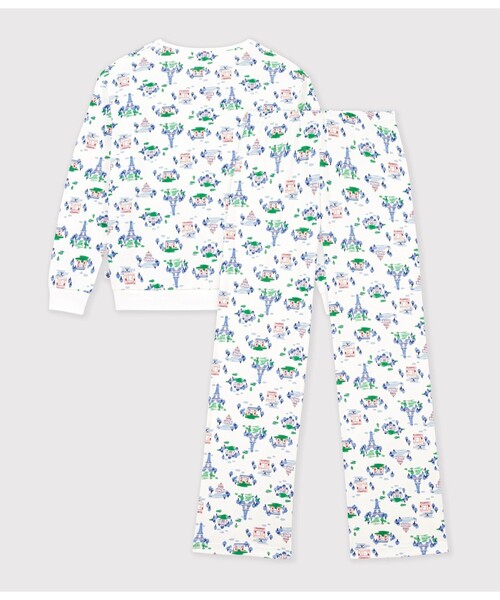 PETIT BATEAU（プチバトー） パジャマ ルームウェア プリント長袖