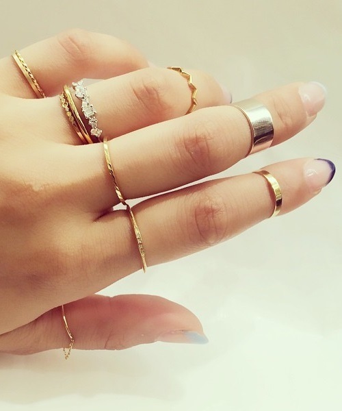 little emblem（リトルエンブレム） 指輪 リング ミル打ちDIAリング