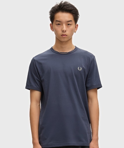 【✨人気】FRED PERRY 青色　リンガーtシャツ FRED PERRY（フレッドペリー） tシャツ Ringer T-Shirt／リンガーT
