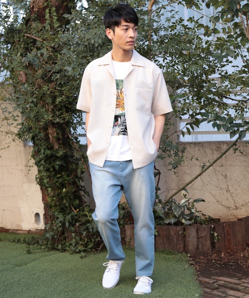 uu  Y's for men オープンカラー 半袖シャツ y's for men yohji yamamoto 半袖オープンシャツ
