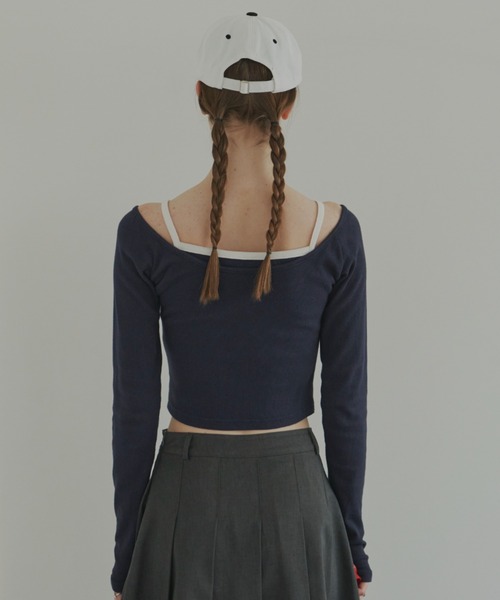 GIUNON tシャツ multi way rib tops / マルチウェイリブトップス