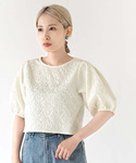 tシャツ サテンジャガード ショートプルオーバ...の詳細画像5