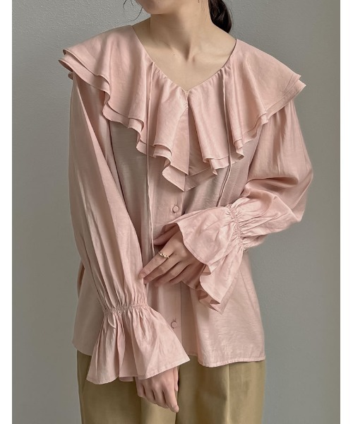 Re:EDIT（リエディ） ブラウス シャツ キャンディスリーブラッフル