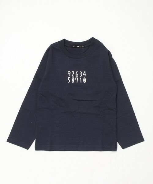 ZIーON tシャツ ロゴデザインプリント長袖Tシャツ キッズ 子供服