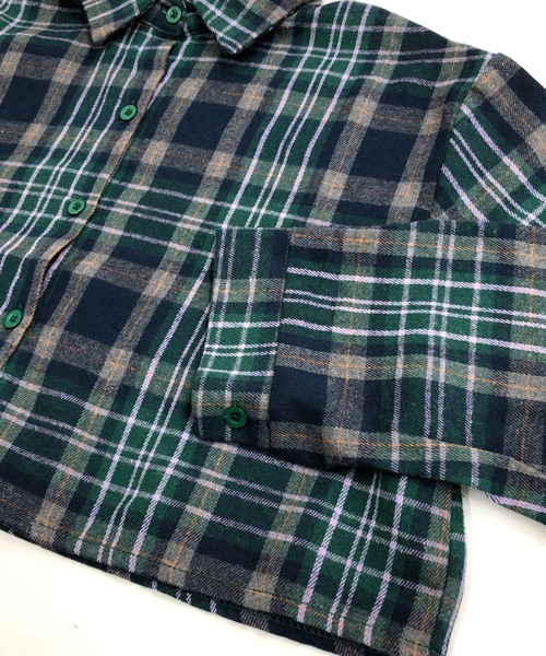 ブラウス シャツ Torenia/トレニア/チェックシャツ レディース メンズ AsheKsha ブラウス シャツ チェック柄オーバーサイズシャツ