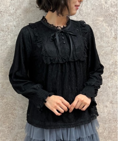 axes femme（アクシーズ ファム） tシャツ Tシャツ 袖口シャーリング総