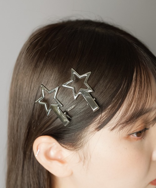 SPINNS ヘアクリップ 「2個セット」スターモチーフ メタルヘア
