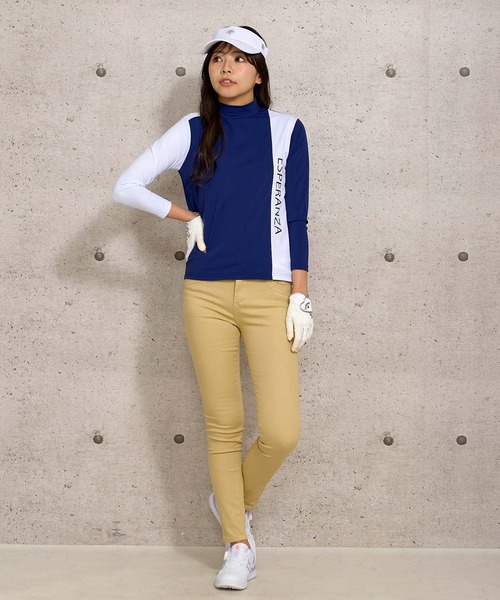 TopIsm ゴルフ ゴルフウェア モックネックシャツ 長袖ポロシャツ