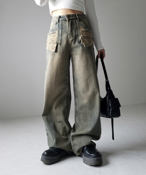 me+em select ジーンズ デニム デニムパンツ 「 4size