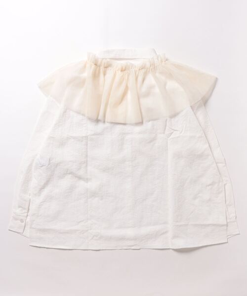 ブラウス シャツ チュールマルチウェイカラー付きワッシャータフタブラウス レディース STYLEBLOCK ブラウス シャツ チュールマルチウェイカラー付き