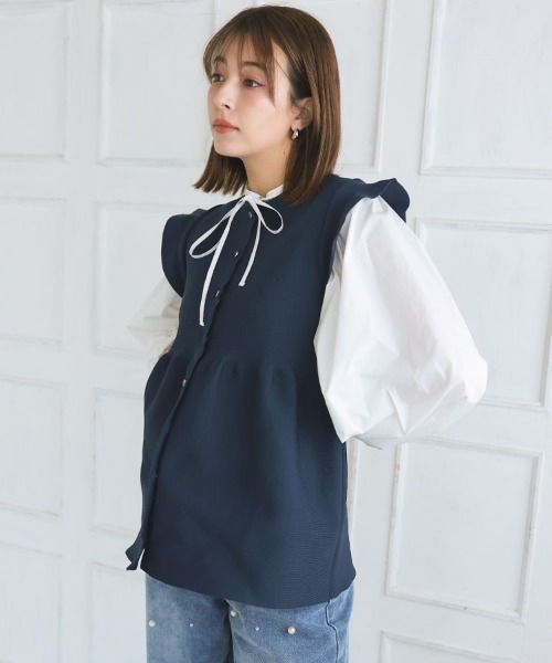 DONOBAN（ドノバン） ベスト ジレ ミラノリブベスト レディース