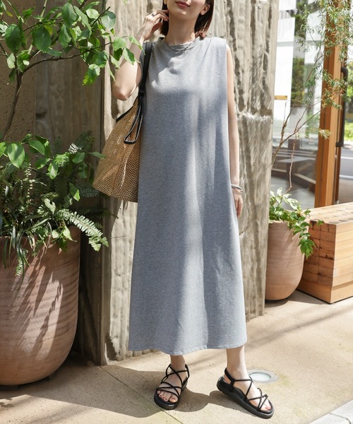 【美品】OUR 綺麗なシルエットのワンピース セール】《5色展開/XS-3Lサイズ》Iラインシルエットワンピース
