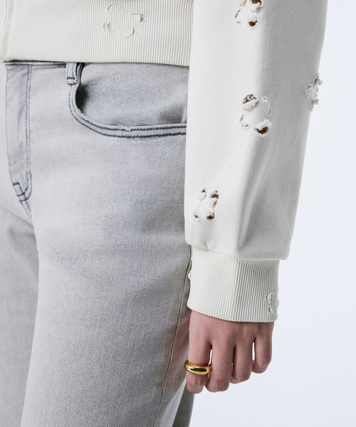パーカー Laser-cut Floral Hooded Sweatshirt レディース JNBY パーカー Laser-cut Floral Hooded Sweatshirt レディース