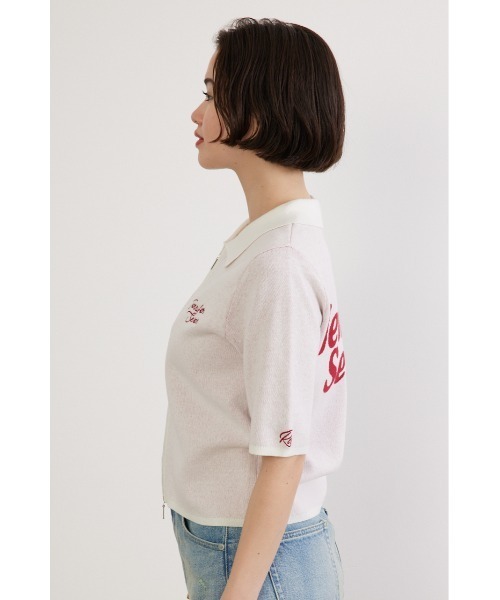 RODEO CROWNS WIDE BOWL ニット セーター (JS)襟付きZIP KNIT