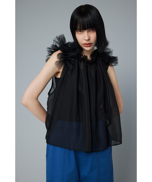 HeRIN.CYE ベスト ジレ Gather sleeve tops ギャザースリーブトップス