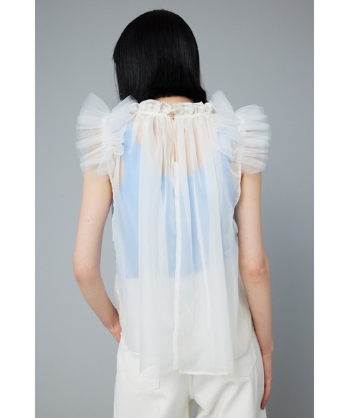 HeRIN.CYE ベスト ジレ Gather sleeve tops ギャザースリーブトップス 