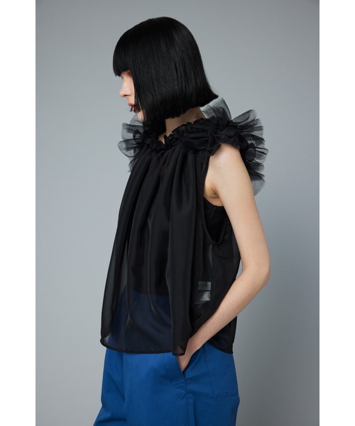 HeRIN.CYE ベスト ジレ Gather sleeve tops ギャザースリーブトップス 