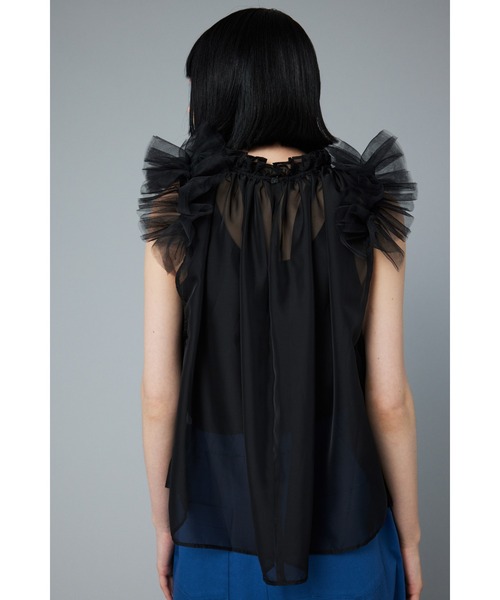 HeRIN.CYE ベスト ジレ Gather sleeve tops ギャザースリーブトップス 