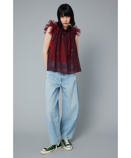 HeRIN.CYE ベスト ジレ 夏 Gather sleeve tops ギャザースリーブ