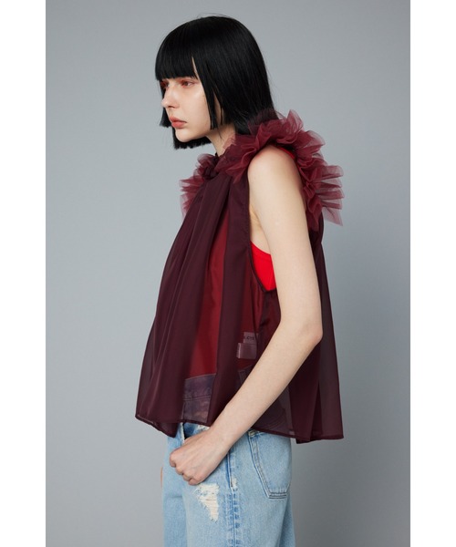 HeRIN.CYE ベスト ジレ Gather sleeve tops ギャザースリーブトップス 