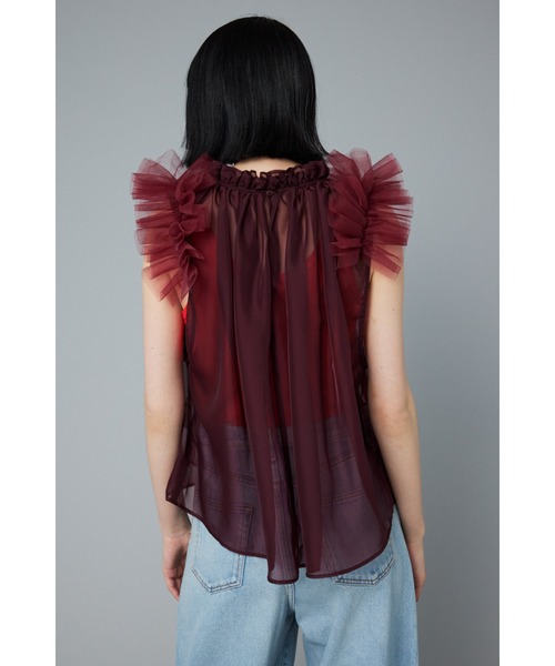 HeRIN.CYE ベスト ジレ Gather sleeve tops ギャザースリーブトップス 