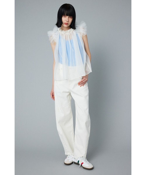 HeRIN.CYE ベスト ジレ Gather sleeve tops ギャザースリーブトップス