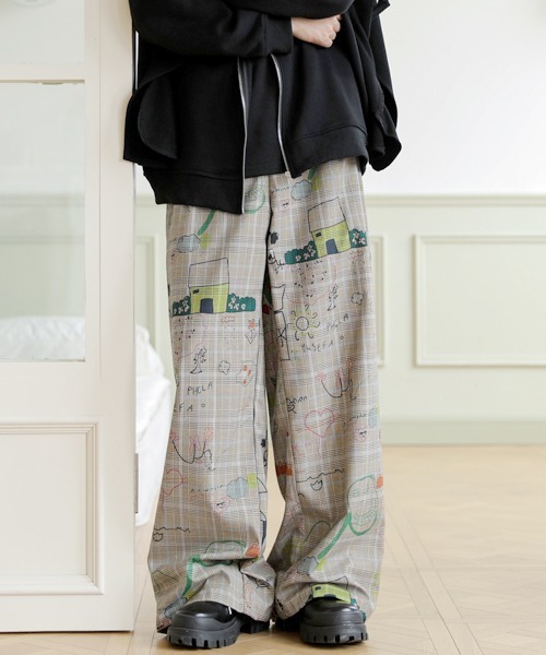 NEOS（KOKUYO） パンツ 「FVLMEN」illustration paint check